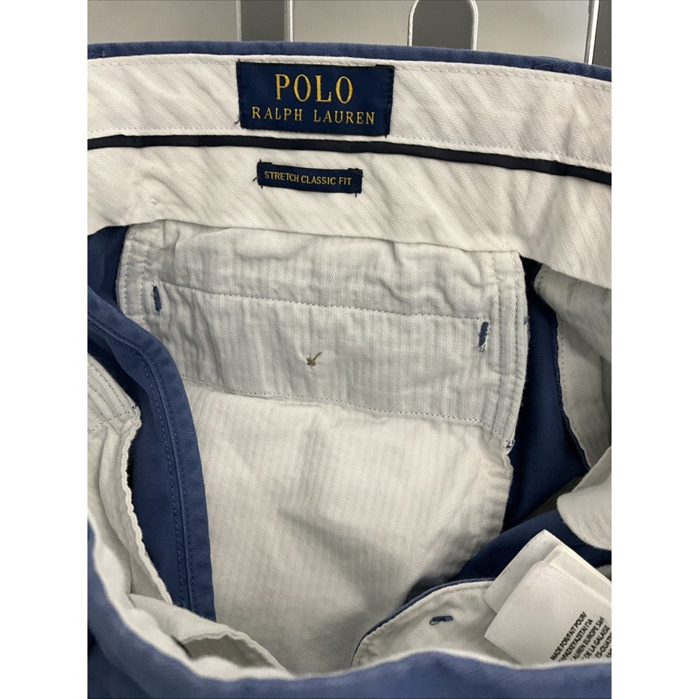 POLO RALPH LAUREN Classic‎ Fit Side Pocket Zipper Button Cotton Shorts Men 32 - Picture 2 of 7
